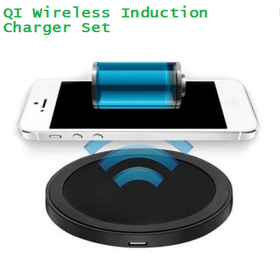 Qi Wireless Charge Pad for Mobile Phones - Wireless Induction Charger Set 1000mA