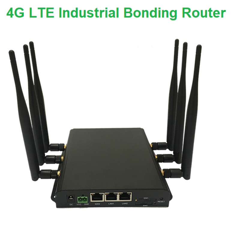 4G LTE Bonding Industrial Router - 2 Sim Cards