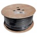 250m Roll of RG6 Satellite Cable in Black or White