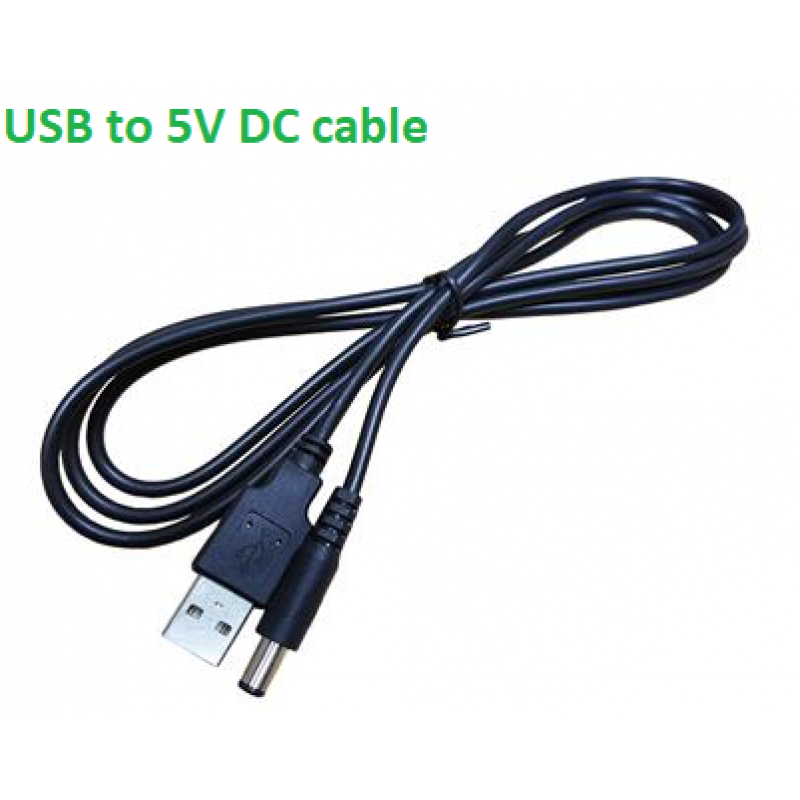 USB 2.0 to 5.5 x 2.1mm 5v DC Power Cable