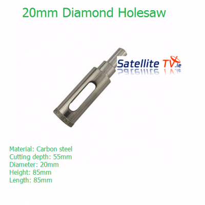 20mm Diamond Coated Tile and Glass Holesaw 