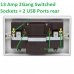 13 Amp 2Gang Switched Sockets + 2 USB Ports