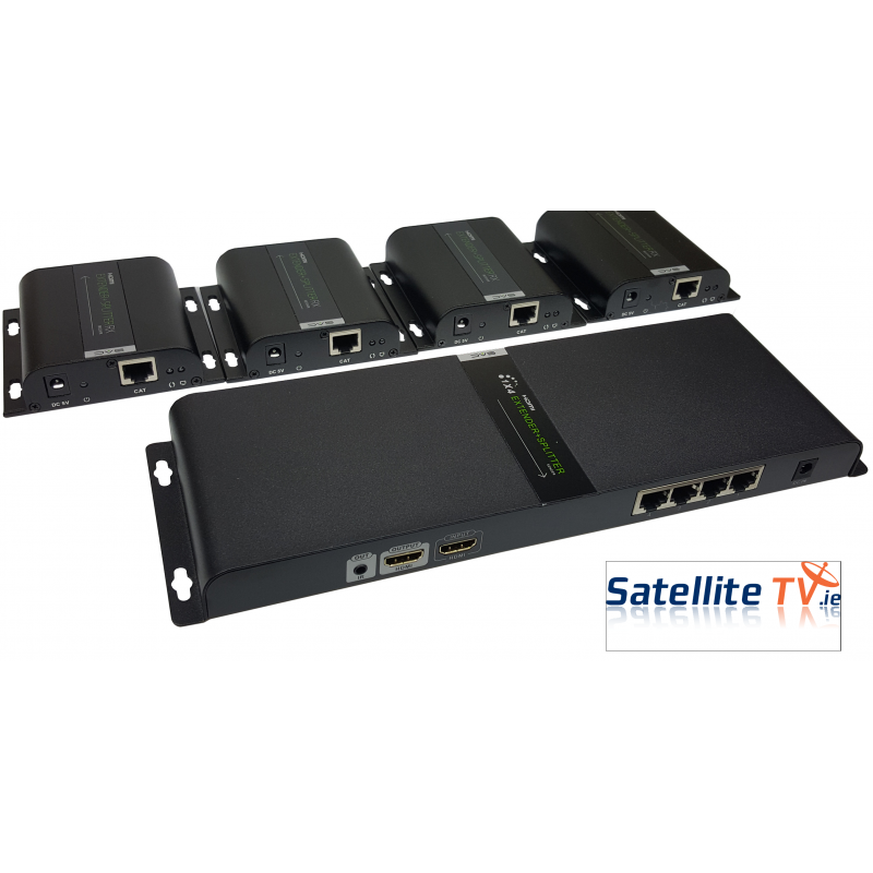 HDMI Extender and Splitter Kit over Cat5e / 6 with IR