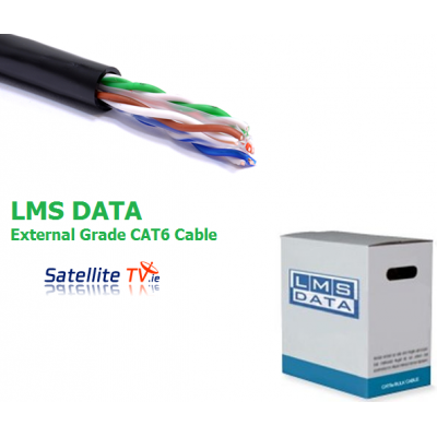 LMS DATA CAT6 Solid U/UTP External/Outdoor PVC Ethernet Cable