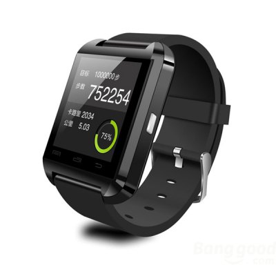 Bluetooth Smart Watch for Android Mobile Phones - Black