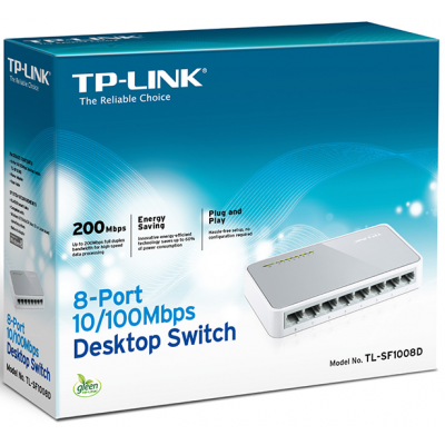 TP-LINK 8 Port Network Desk Switch 200Mbps 